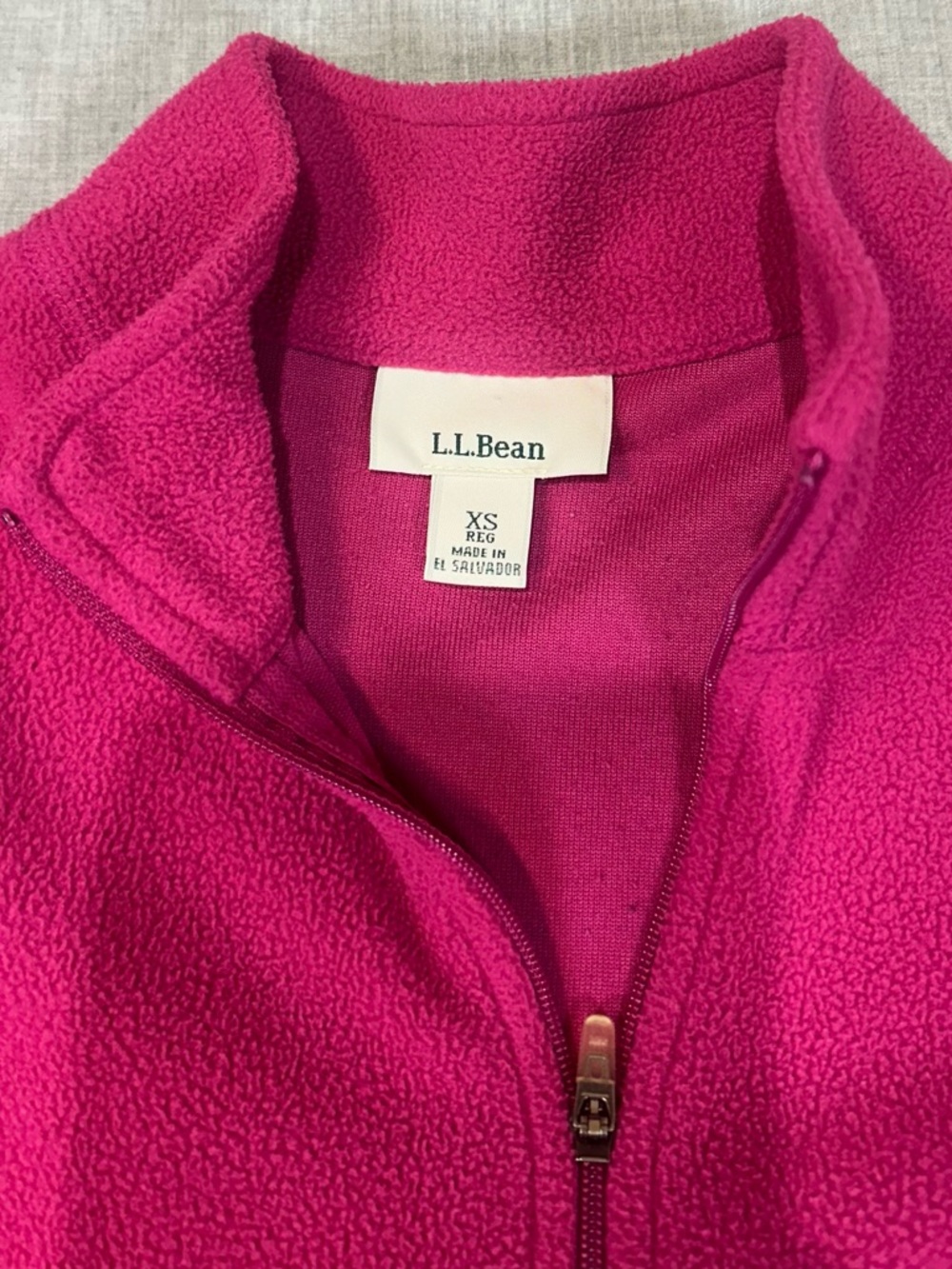 L.L. Bean Women's Full‑Zip Fleece Jacket - Raspberry Pink - Picture 3 of 5